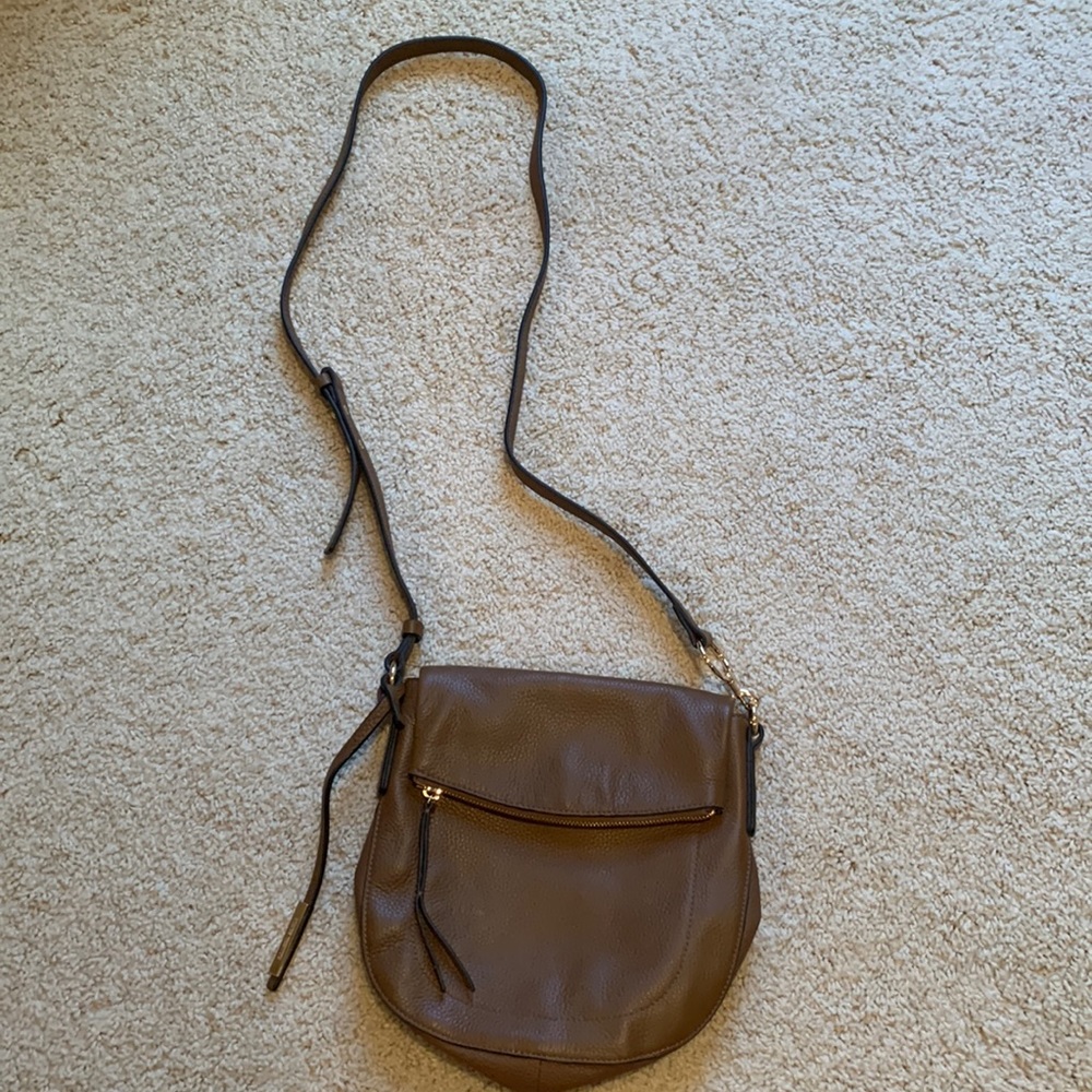 Brand new, never used Vince Camuto  crossbody bag in a beautiful brown leather.